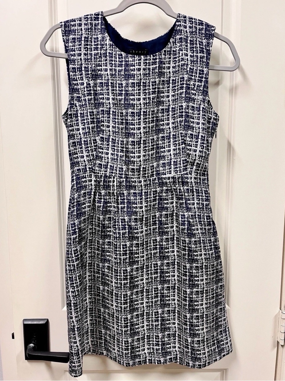 Theory Women’s Silk Navy Sleeveless Dress Size 0
